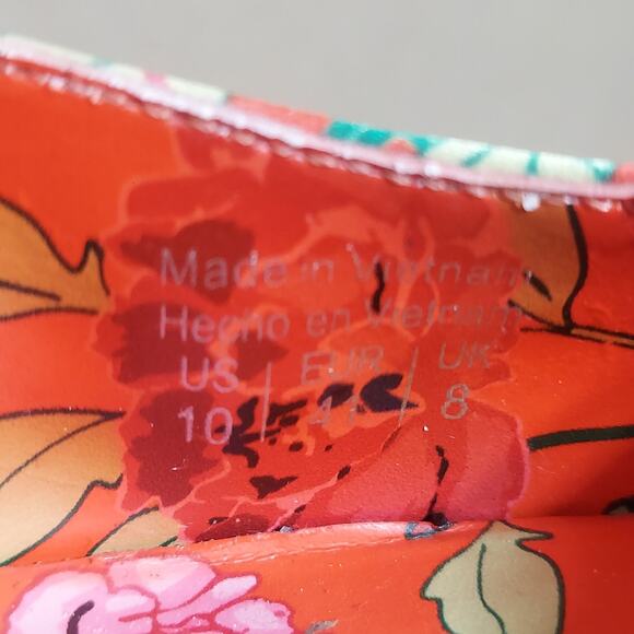 ALDO Women's US 10 Red Floral Print Slingback Stiletto Heels - Picture 9 of 9